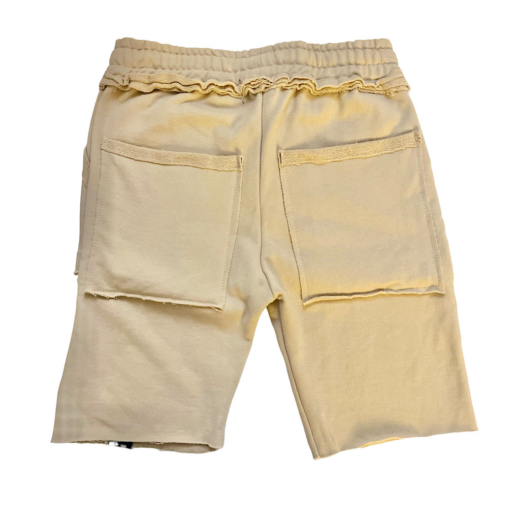 Raw French Terry Shorts - Khaki